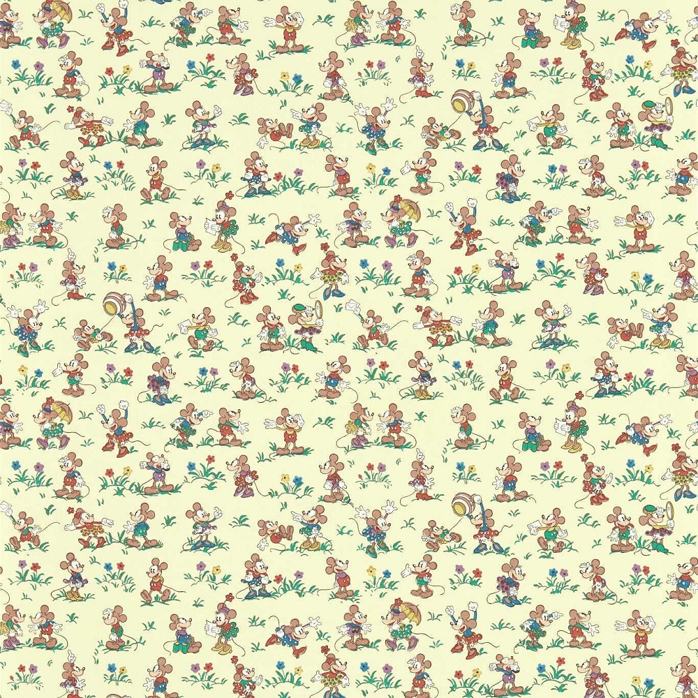 Disneys Mickey and Minnie Wallpaper by Sandersons